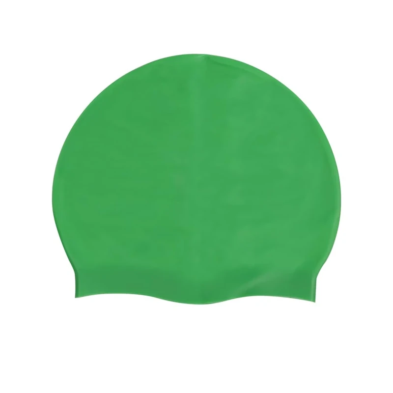 HYCOPROT Kinder Unisex Badekappe 100% Silikon Badekappen Anti-Rutsch Bequeme und Dehnbare wasserdichte Bademütze, Classic wasserdichte Badehaube für Langes und Kurzes Haar (Grün)