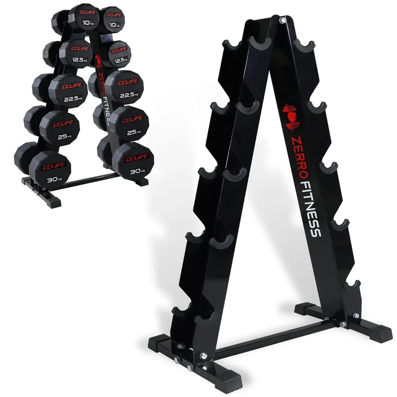 ZEERO 4/5 Ebenen Hantelständer, Passend zu hanteln und Kurzhanteln, Max.300kg kurzhantelständer, Ständer für aufbewahrung von gewichten