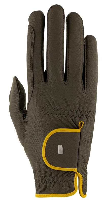 Roeckl Sports Reithandschuh Malta, Turnier Sommer Handschuh, Khaki/Senf 7