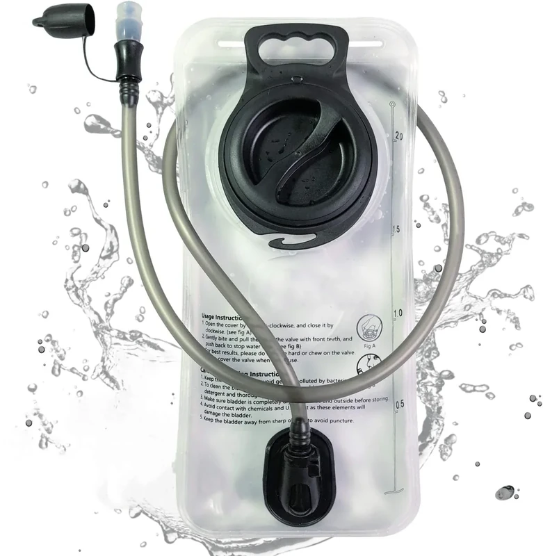 PUNDA Trinkblase 2 Liter Wasserblase für Trinkrucksack BPA-frei auslaufsicher Wasserreservoir Trinkrucksack Ersatz für Wandern Radfahren Klettern Radfahren Laufen