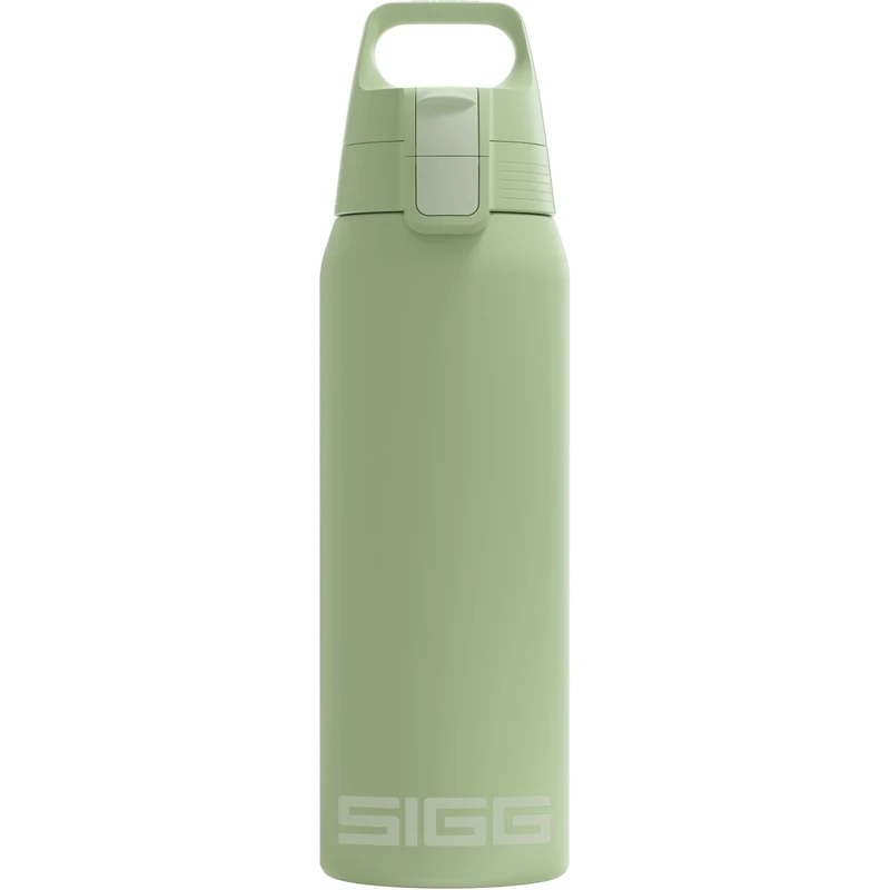 SIGG - Isolierte Trinkflasche - Thermosflasche Shield Therm One Eco Green kohlensäurehaltige Getränke - Auslaufsicher - Spülmaschinenfest - BPA-frei - 90% recycelter Edelstahl - Hellgrün - 0,75L