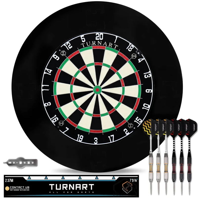 Dartscheibe Kork Dartscheibe mit Pfeilen Offizielles Steeldartscheibe Dartscheibe Steeldart Dartscheibe Set 6 Dartpfeile Metallspitze,6 Flights (Dartscheibe mit Rückwand)