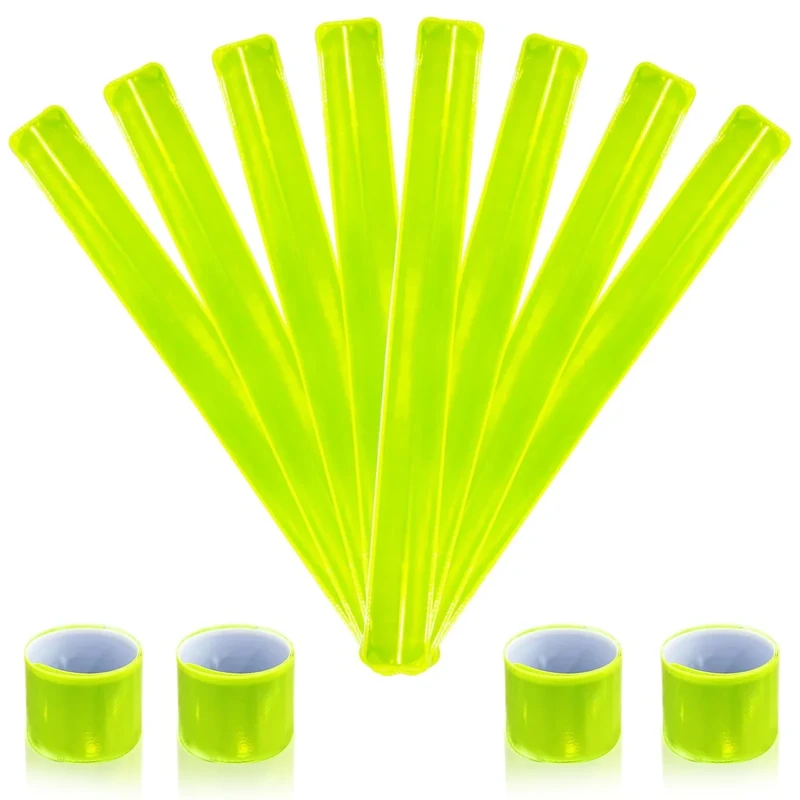 Awroutdoor 12PCS Reflektorbänder Schnapparmbänder, Reflektoren Kinder, Sicherheitsband Reflektierend für Schulranzen, Schlüssel, Kinderwagen, Wandern, Jogger und Radfahrer