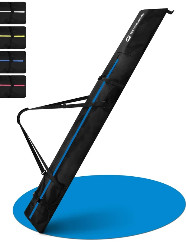 STYNGARD Skitasche mit Rolltop [140 cm bis 200 cm] - Skisack aus robustem Material mit hochwertigen Reisverschlüssen - Ski Bag Modell Helsinki