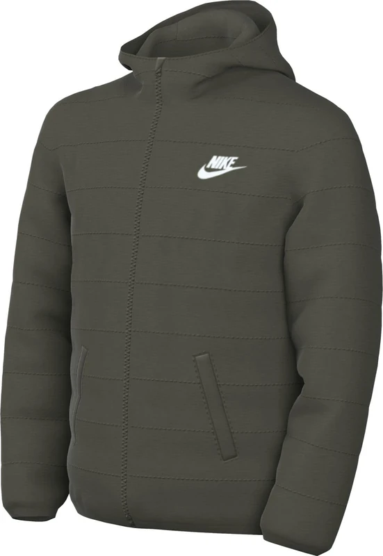 Nike FD2845-325 K NSW LOW SYNFL HD JKT Jacket Unisex CARGO KHAKI/CARGO KHAKI/WHITE Größe L