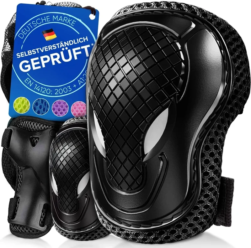 Liebkern Knieschoner Kinder - Ab 2 Jahre - Sicherheitsgeprüft und Komfortabel - Robuste Inliner Schoner - Protektoren Set Kinder - Knie und Ellenbogenschützer Kinder