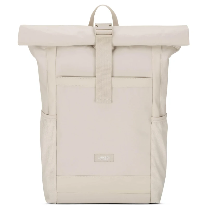 LARKSON Rolltop Rucksack Damen Groß Beige - No 2 - Daypack für Schule, Uni, Fahrrad - 16 Zoll Laptop Fach für Arbeit - Nachhaltig - Anti-Diebstahl - Wasserabweisend