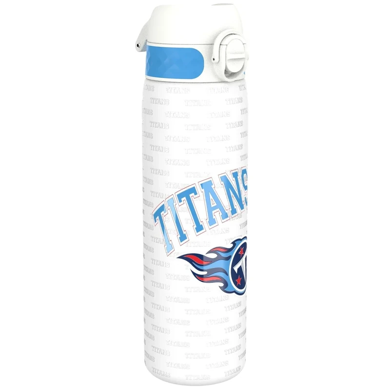 ion8 NFL Tennessee Titans Leichte Edelstahl Trinkflasche, 600 ml/20 oz, nicht isoliert, auslaufsicher, leicht zu öffnen, sicherer Verschluss, spülmaschinenfest, Klappdeckel, passt in Getränkehalter