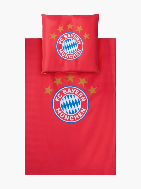 FC Bayern München Bettwäsche I Logo I Rot I Microfaser I 135 x 200 cm