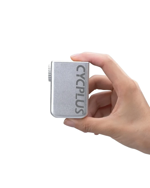 CYCPLUS Tiny E-Pump Fahrradpumpe, Tragbare, Ultrakleine 100PSI elektrische Fahrradpumpe Typ-C aufladbar mit 300mAh Akku Minipumpen(Silber)