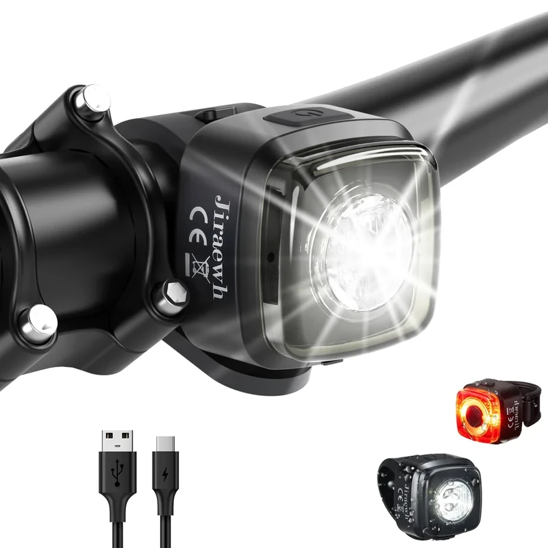 LED Fahrradlichter Set I StVZO zugelassen 600mAh Type-C Aufladbares Fahrrad licht I vorne + hinten Rücklicht Fahrradbeleuchtung I Frontlichter & Rücklicht IPX5 Wasserdicht