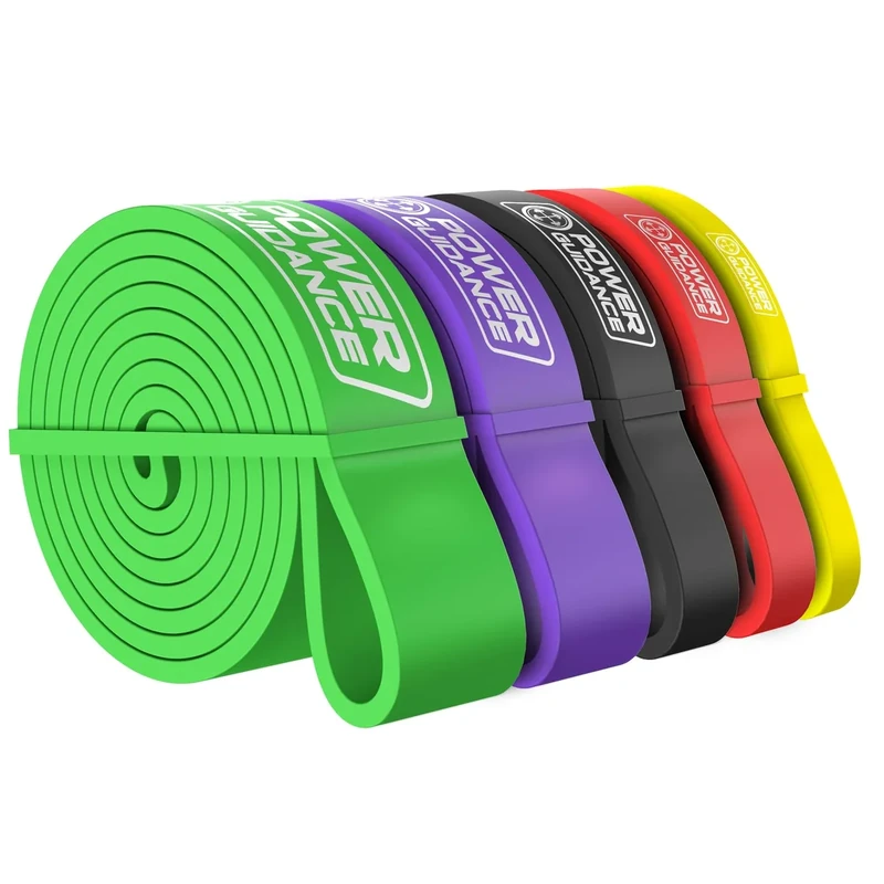 POWER GUIDANCE Resistance Bands,Widerstandsbänder für Kraftraining Inklusive Tragetasche,Pull Up Fitnessbänder,Bänder Krafttraining für Fitness (5set（amarill+Rojo+Negro+púrpura+Verde）)