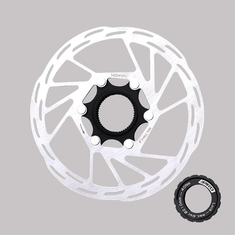 Newgoal Fahrrad Center Lock Scheibenbremse scheibe 140 mm Rennrad-Scheibenbrems rotor mit Schlossabdeckung