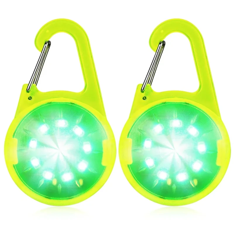 LED Blinklicht Kinder - USB Aufladbar Reflektoren Licht für Schulranzen Sicherheitslicht Anhänger für Wandern Laufen Joggen Haustier Rucksack Kleidung Grün