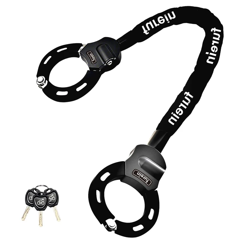 E Scooter Schloss | 8mm Dicke Kettenschloss | Handschellenschloss | Fahrradschloss | Hochbelastbare Schlösser für Scooter Roller/Kinderwagen/E-Bike/Motorrad