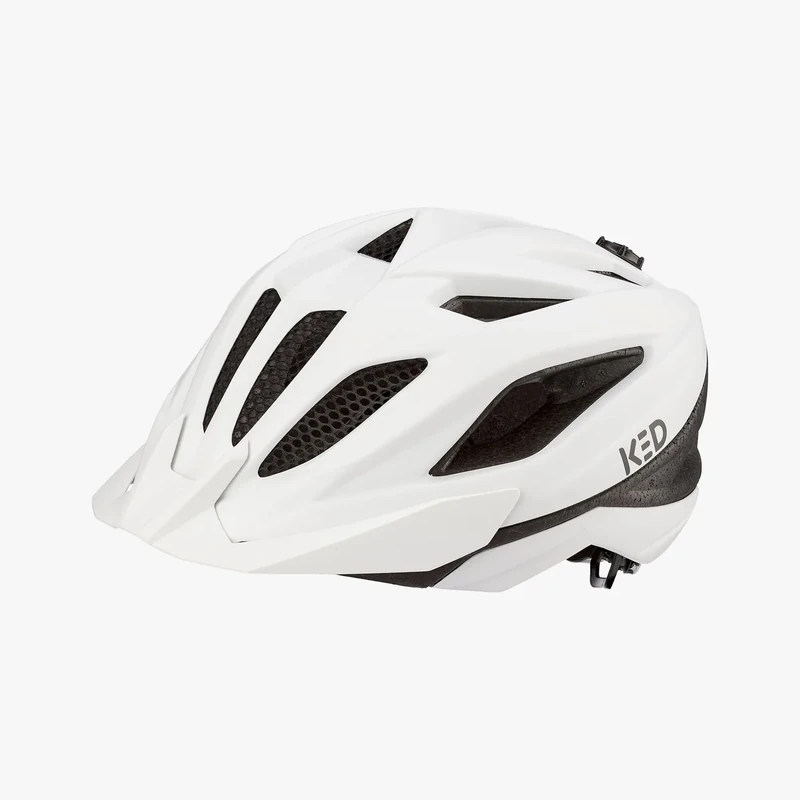 KED Kids Youth Street Jr. Pro Fahrradhelm, White Matt, M (53-58cm) - Image 1