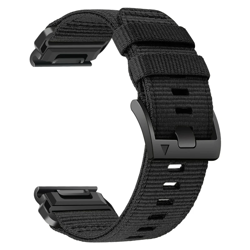 YOOSIDE Nylon Armband für Garmin Fenix 7 / Fenix 6 / Fenix 5 / epix Pro 47mm, Verbessert Quick Fit 22mm Weave Nylon Gurtband Sport Handgelenkbänder für Forerunner 955/965,epix 2 (Schwarz)