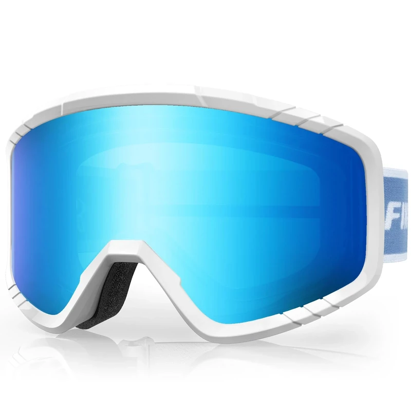 Findway Skibrille, Snowboard Brille für Brillenträger Herren Damen Erwachsene Jugendliche, OTG, UV-Schutz Kompatibler Helm, Anti Fog Erwachsene Ski Goggles für Skifahren/Skaten/Schneemobil