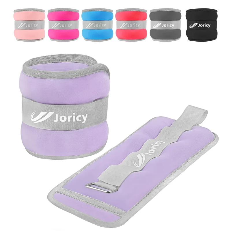 JORICY Knöchelgewicht, Gewichtsmanschetten Fuß für Männer Frauen 1 kg 1 Paar Fußgewichte Gewichte für Beine und Arme, Gewichte Set am Knöchel Handgelenk Fussgewichte Handgewichte