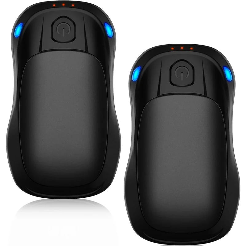 Handwärmer Elektrischer, Handwärmer Wiederaufladbar mit 20 Stunden Langanhaltender Wärme, USB Tragbarer Taschenwärmer Aufladbar 2er Set für Männer und Frauen Raynaud's Arthritis