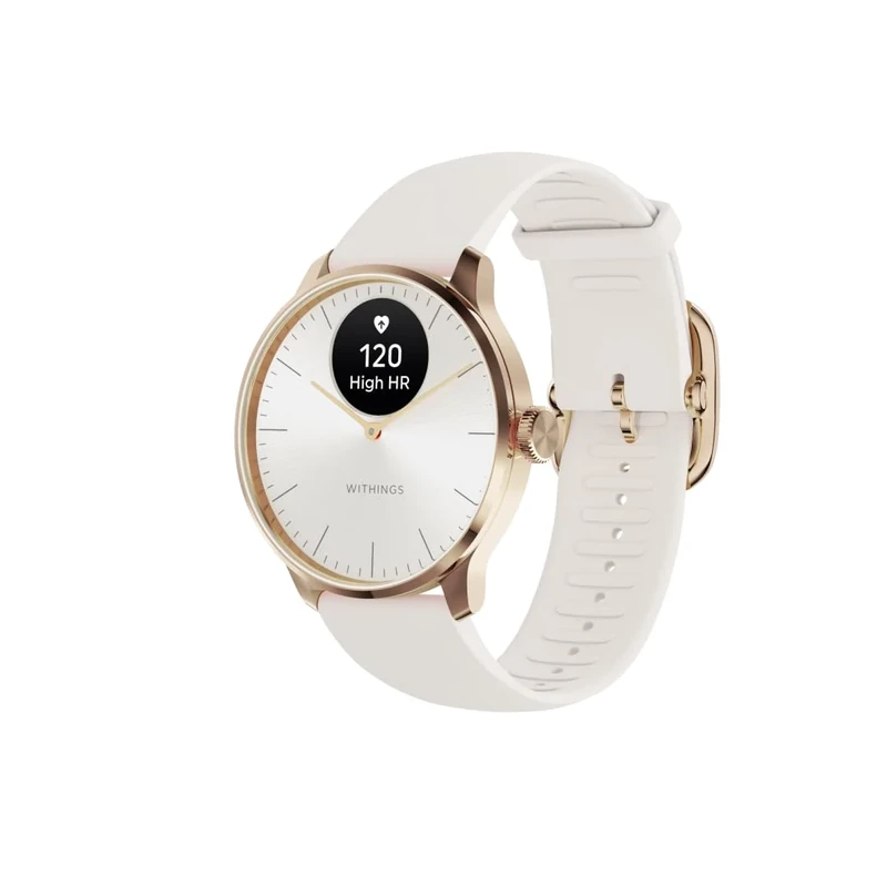 Withings ScanWatch Light – Hybrid Smartwatch, 24/7 Herzüberwachung, Aktivitätstracking, Zyklusverfolgung, Schlafüberwachung, Connected GPS, 30 Tage Akkulaufzeit, Android & Apple kompatibel
