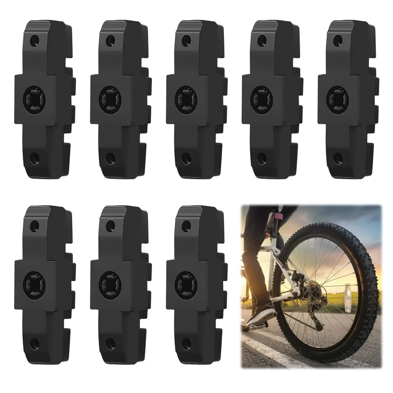 Bremsbeläge, 8 Stück Bremsschuhe für Magura Hs11/ Hs22/ Hs24/ Hs33 Hohe Bremsleistung 4 Paar Bremsschuhe Fahrrad Bremsbelag Schwarz für Fydraulische Felgenbremse