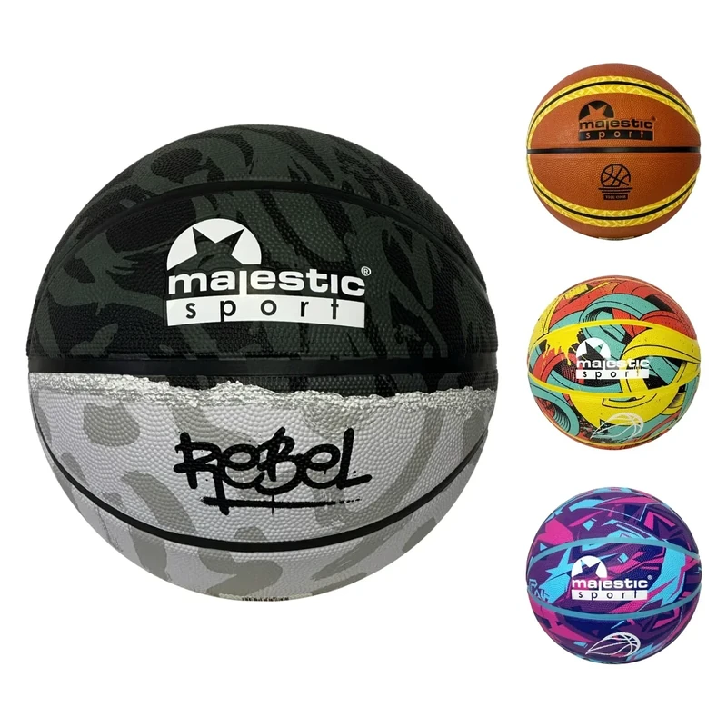 Majestic Sport Basketbälle für Kinder, Jugendliche and Erwachsen größe 7, Basketball Outdoor Indoor, Rebel