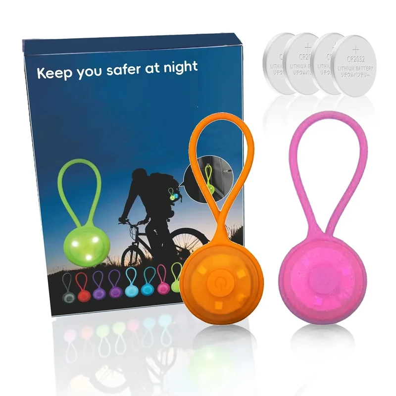 Led Blinklicht, Reflektoren Kinder/Blinklicht Schulranzen/Leuchtanhänger Hund/Schulranzen Licht, für Kinder, Jogger, Haustiere und Radfahrer (Light Pink + Orange Combo) (Light Pink + Orange Combo)