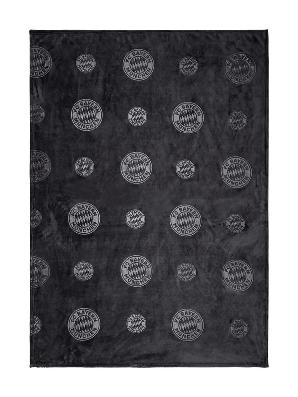 FC Bayern München Kuscheldecke | Decke | Grau | 200 x 150 cm | Fußball