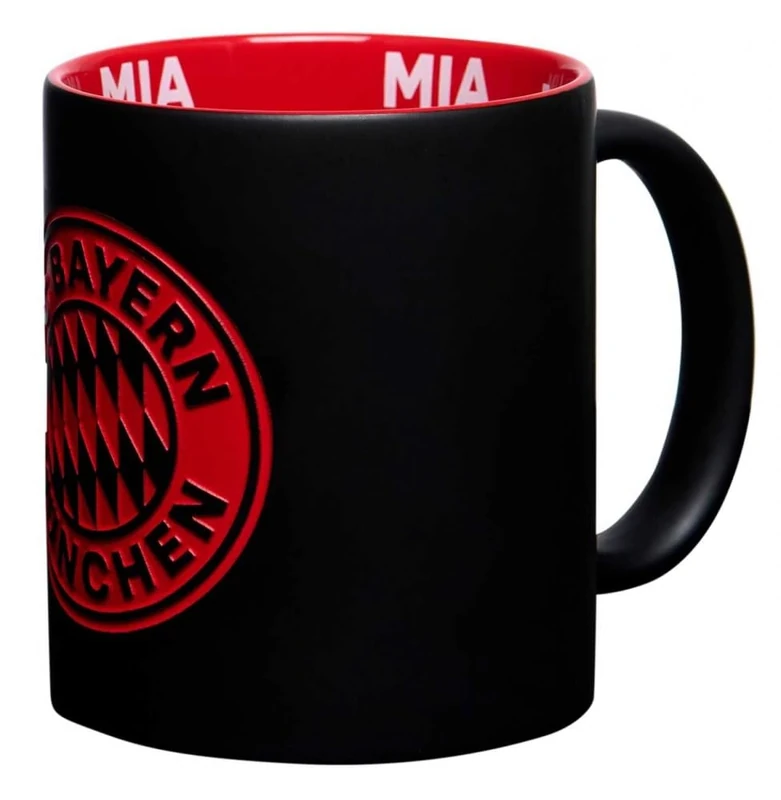FC Bayern München Tasse I Logogravur I Schwarz-Rot I 0,3 l