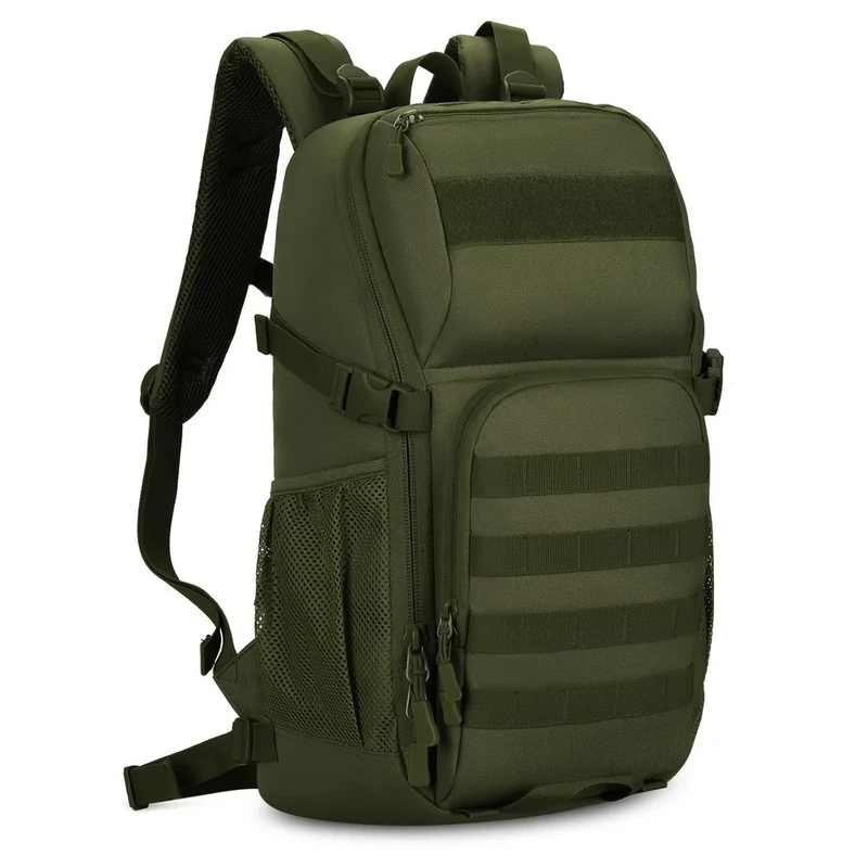 HUNTVP Militär Rucksack 25L Bundeswehr Rucksack Herren Taktischer Angelrucksack Wasserdicht Miltec MOLLE Tactical Backpack für Herren Damen Sport Radfahren Outdoor Camping, Grün