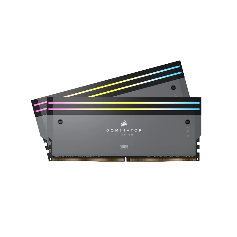 Corsair Dominator Titanium RGB DDR5 RAM 64GB (2x32GB) 6000MHz CL30 AMD Expo Intel XMP 3.0 Desktop-Arbeitsspeicher – Grau (CMP64GX5M2B6000Z30)