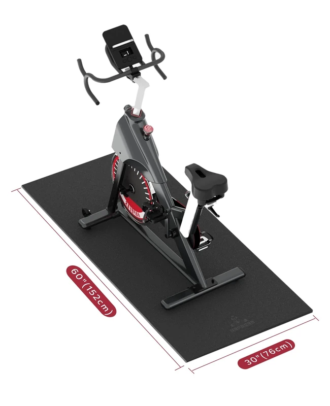 HAPBEAR Bodenschutzmatte Für Sportgeräte Fitnessgeräte - Hohe Dichte PVC, 152 x 76 cm x 6 mm Dicke, Bodenmatte Unter Laufband, Ellipsentrainer, Peloton Fahrradmatte