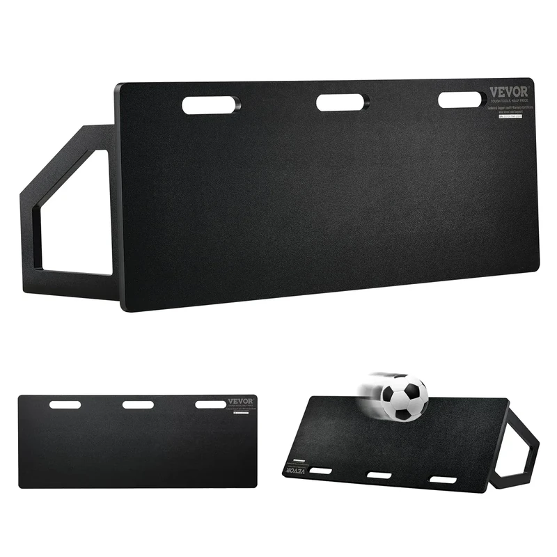 VEVOR Fußball Rebound Board, Tragbares Prellwand Brett 1150 x 450 mm, HDPE Rebounder Wand-Rebound-Ausrüstung, Kinder & Jugendliche, Trainingsbrett Rebounder Kicker für Fußballtraining Schwarz