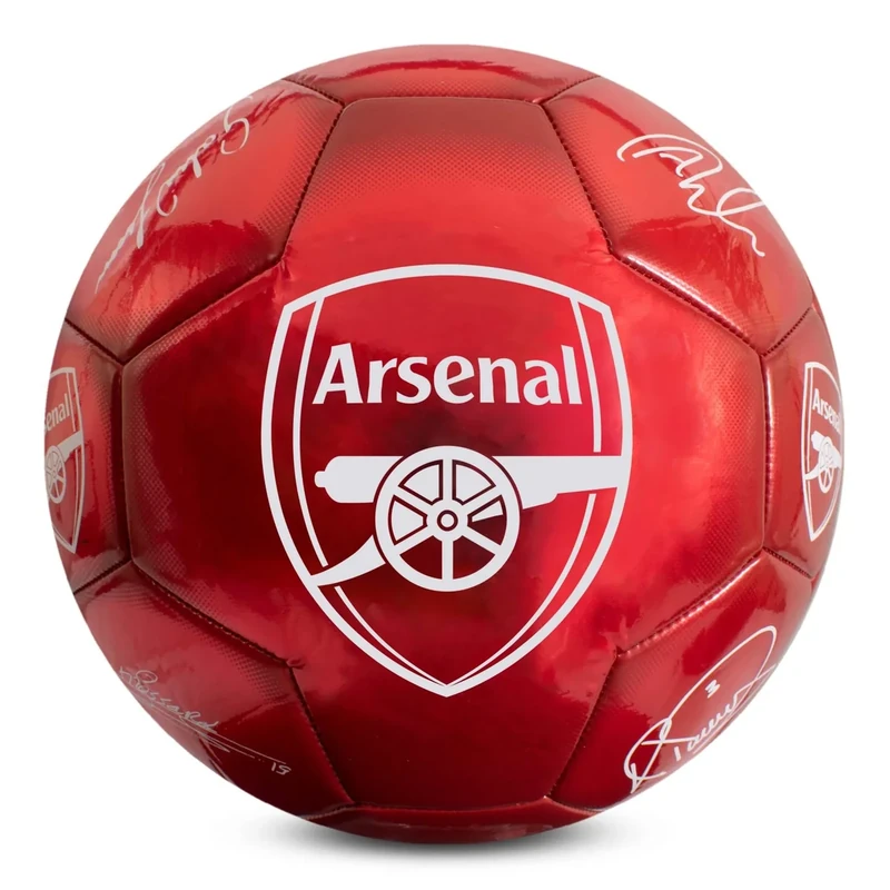 Hy-Pro Offiziell lizenzierter Arsenal FC Classic Signature Fußball, Metallic, Größe 5, Gunners, Training, Match, Merchandise, Sammlerstück für Kinder und Erwachsene