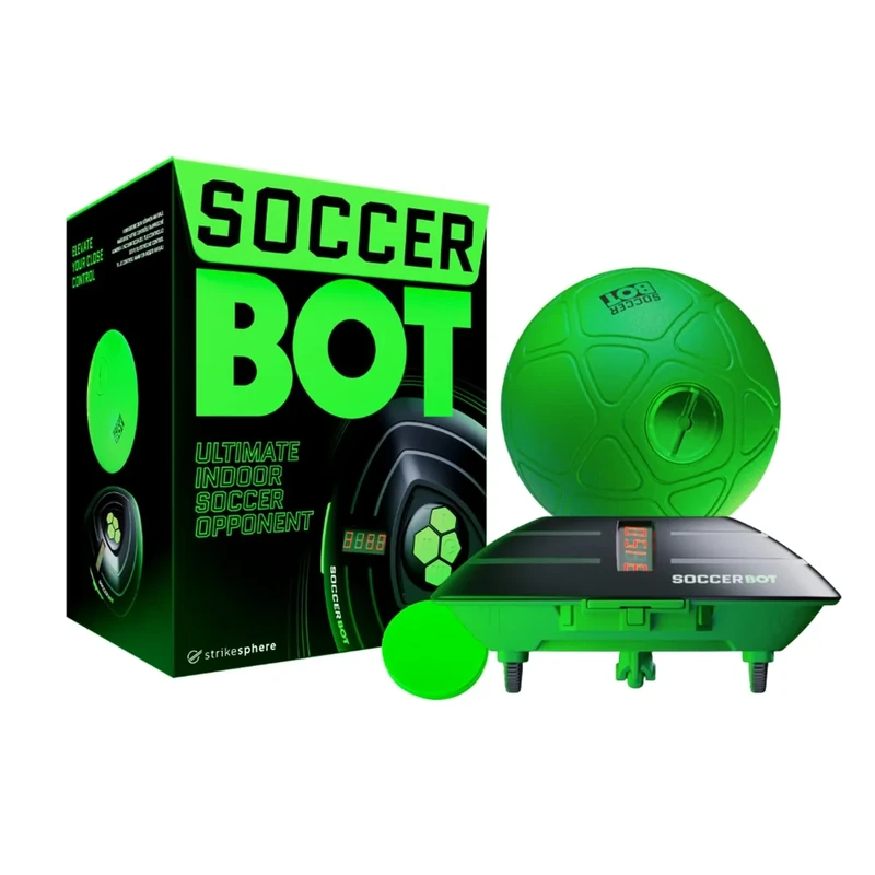 Strikesphere Smart Ball 1001CB-MTL Soccer Bot Indoor Fußballtrainer, schwarz, Einheitsgröße