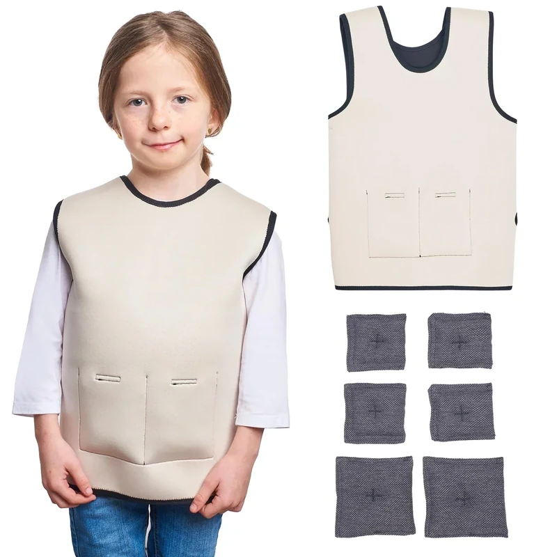 Gewichtsweste Kinder | Weighted Vest als ADHS Hilfsmittel und Autismus Hilfsmittel | Autismus-Sensorik-Kleidung | anpassbare Gewichtweste | Weight Vest für Kinder | Weste Kinder Jungen und Mädchen - Image 1