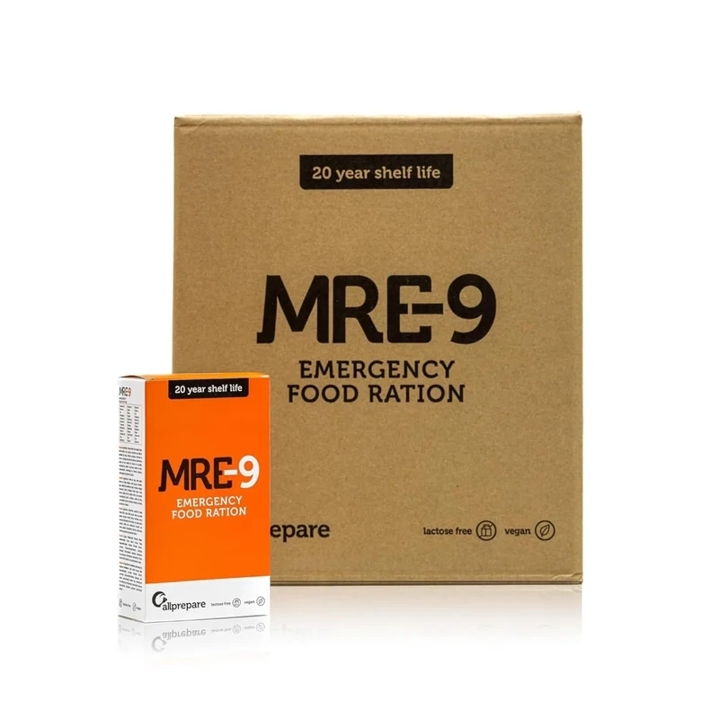 MRE-9 Notration - 24 Tage Emergency Food - 20 Jahre Haltbarkeitsdauer - 24x500g Notfallnahrung - 2400 kcal pro Tag - Extra Vitamine - Image 1