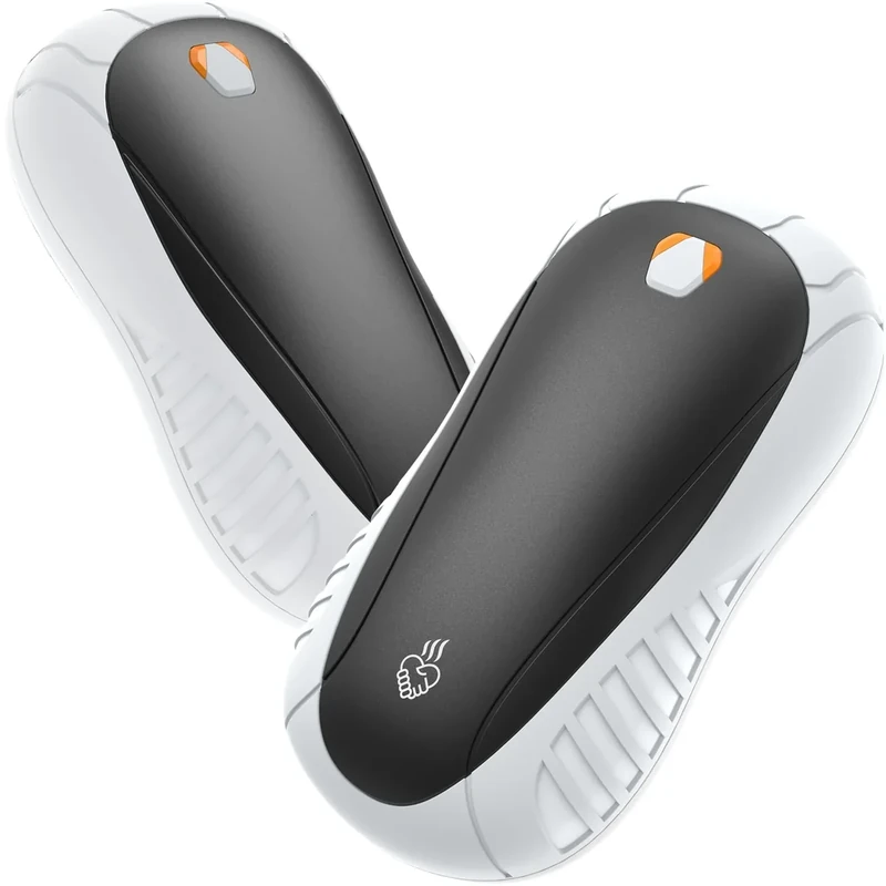 FANDLISS Doppelseitig Beheizter Handwärmer, 10000mAh Wiederaufladbarer Handwärmer, 2 Pack Magnetische Tragbare Handwärmer, 3 Heizstufe, für Raynaud, Jagd, Golf, Camping, Damen, Herren, Schwarz