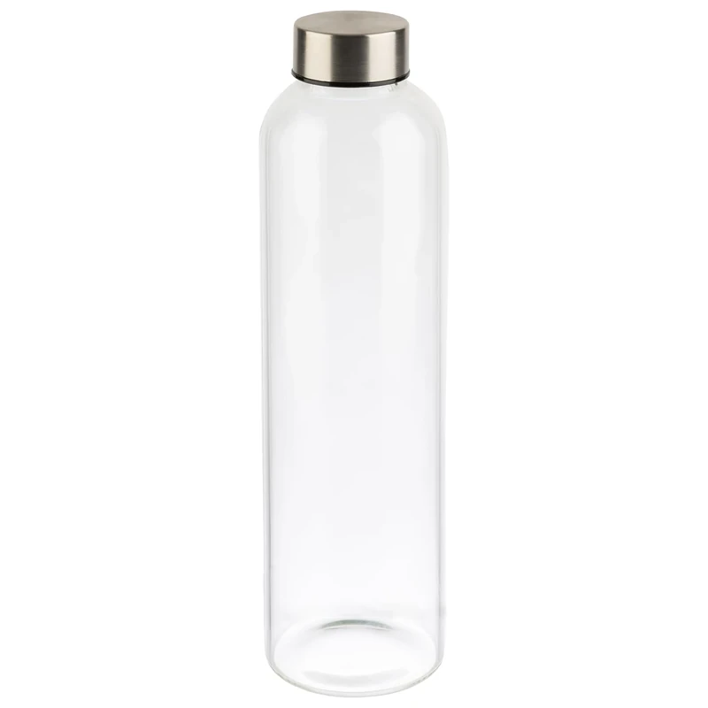 APS 66908 Trinkflasche/Glasflasche, 7 x 7, Höhe 26,5 cm, Ø 7 cm, 0,75 Liter, transparent