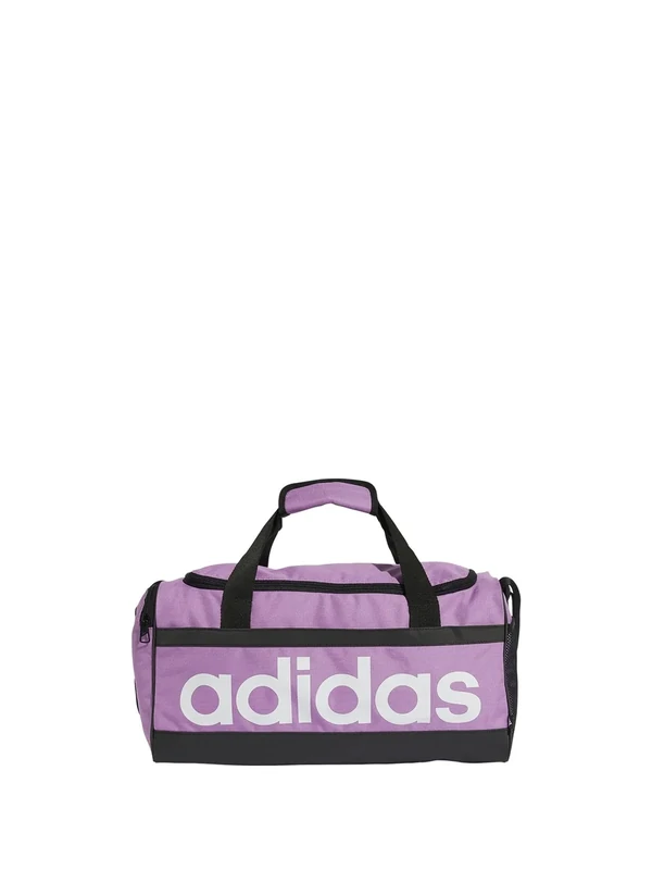 adidas Unisex Essentials Linear Duffel Bag, preloved Purple/White, XS