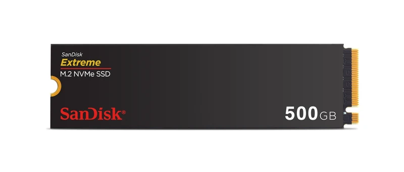 SanDisk Extreme M.2 NVMe SSD 500 GB (Interne SSD, PCIe Gen 4.0, bis zu 5.000 MB/s, nCache-Technologie, 5 Jahre Garantie)