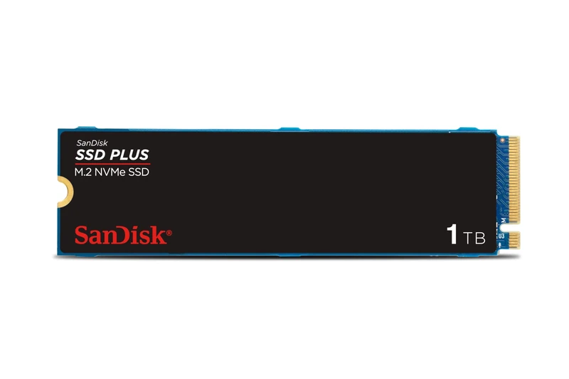 SanDisk SSD PLUS M.2 NVMe SSD 1 TB (M.2 2280, PCIe Gen 3.0, einfache Installation, Western Digital Dashboard, 3 Jahre Garantie)