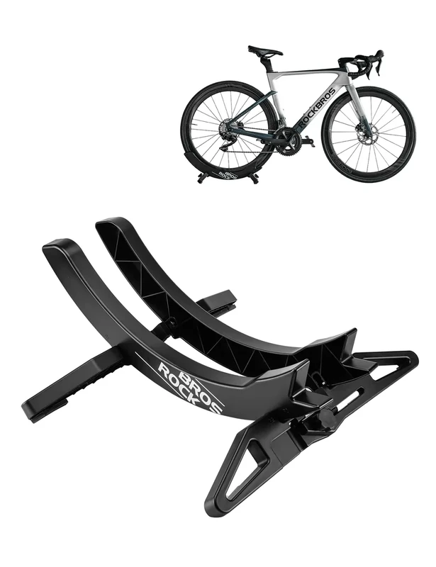 ROCKBROS Fahrrad-Bodenständer, verstellbare Fahrradständer Parkständer für alle 26–80mm breiten Fahrradreifen für die Aufbewahrung von MTBs und Rennrädern im Innenbereich Schwarz