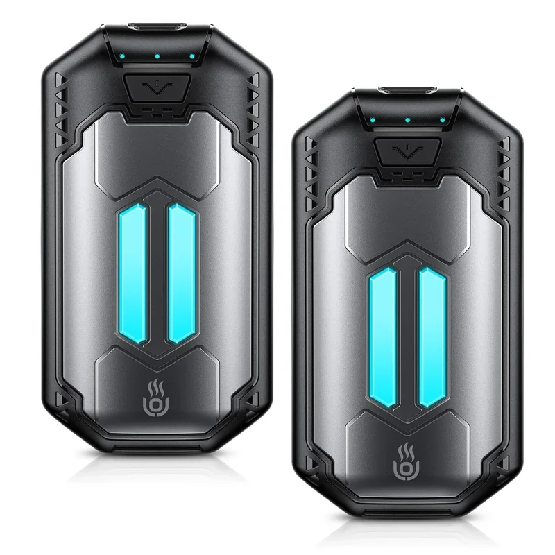 OUTJUT Wiederaufladbarer Handwärmer 6000mAh - Elektrischer Handwärmer mit Doppel-Wärme, 2-in-1 abnehmbar, USB-C, tolles Festtagsgeschenk