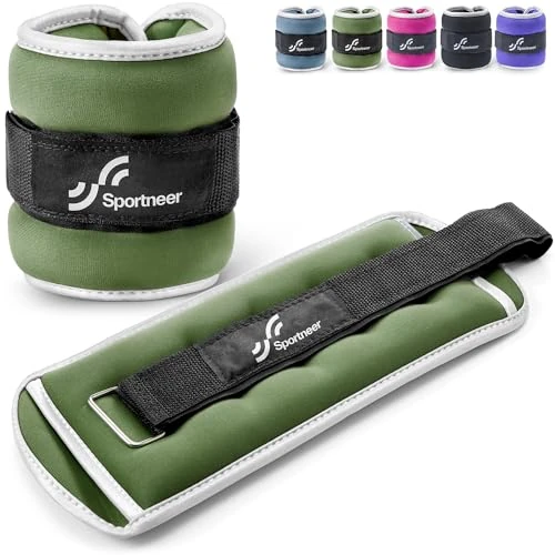 Sportneer Knöchelgewichte für Handgelenk, 1 2 3 4 2,3 kg, Paar für Männer, Frauen, Kinder, Krafttraining, Handgelenk- und Knöchelgewichte, Set, bequem und weich, perfekt zum Tanzen, Laufen, Walken,