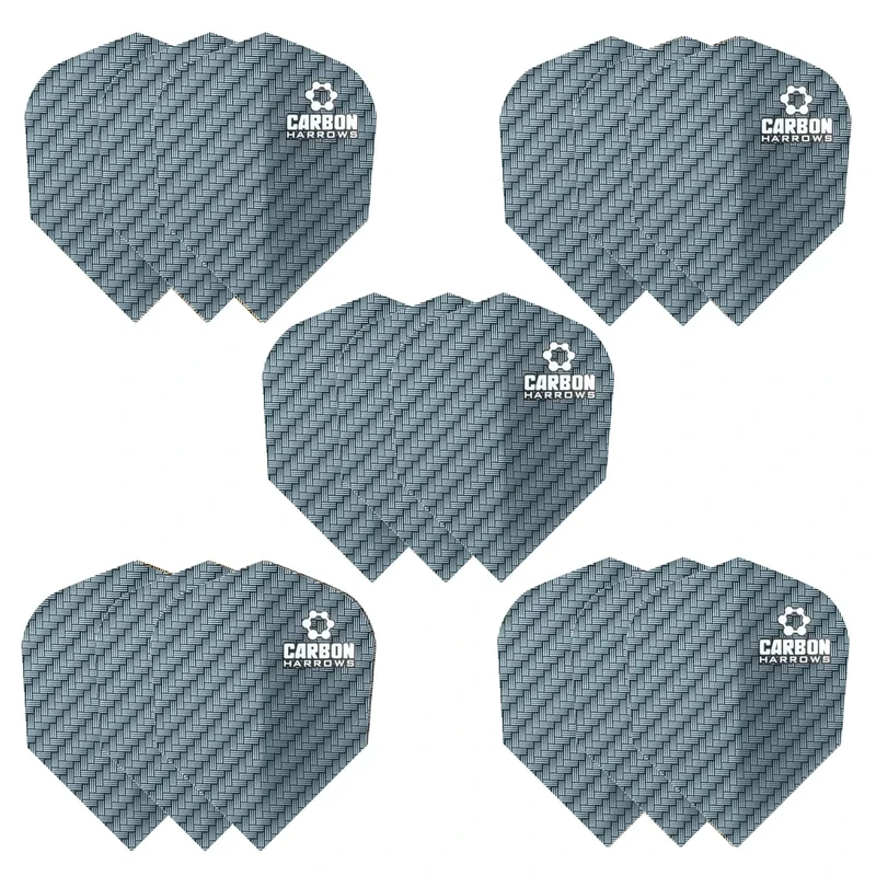 Harrows Carbon Dart Flights | 5 x Sets Darts Flights (15 Flights insgesamt) I 100 Mikron Dart Flights I Premium Extra Strong Made in UK I Professionelles Dartzubehör I Blue Dart Flights