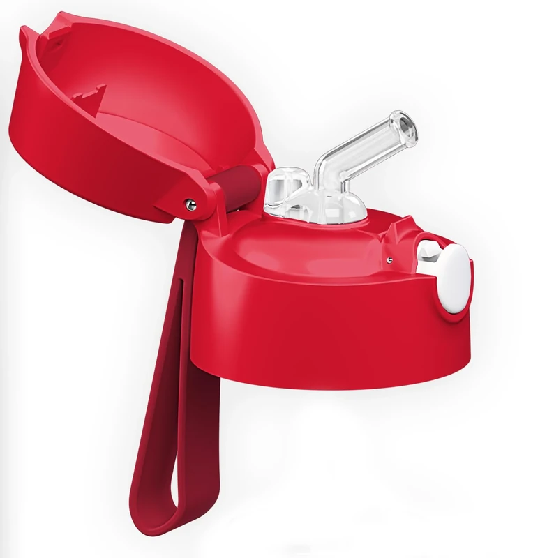 Jarlson® Ersatzdeckel für Charli und Mali Trinkflasche, verwendbar für 350ml und 500ml Flasche, Ersatzteile, Ersatz (Charli Deckel (Strohhalm), Rot) - Image 1
