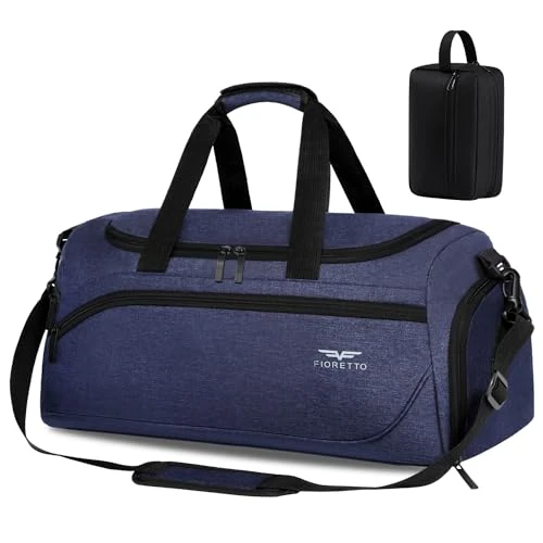 FIORETTO Sporttasche für Herren, 35 l, mit Kulturbeutel und Schuhfach, Reisetasche, Übernachtungstasche mit gepolstertem Schultergurt, wasserabweisend, Sporttasche zum Schwimmen, Basketball,