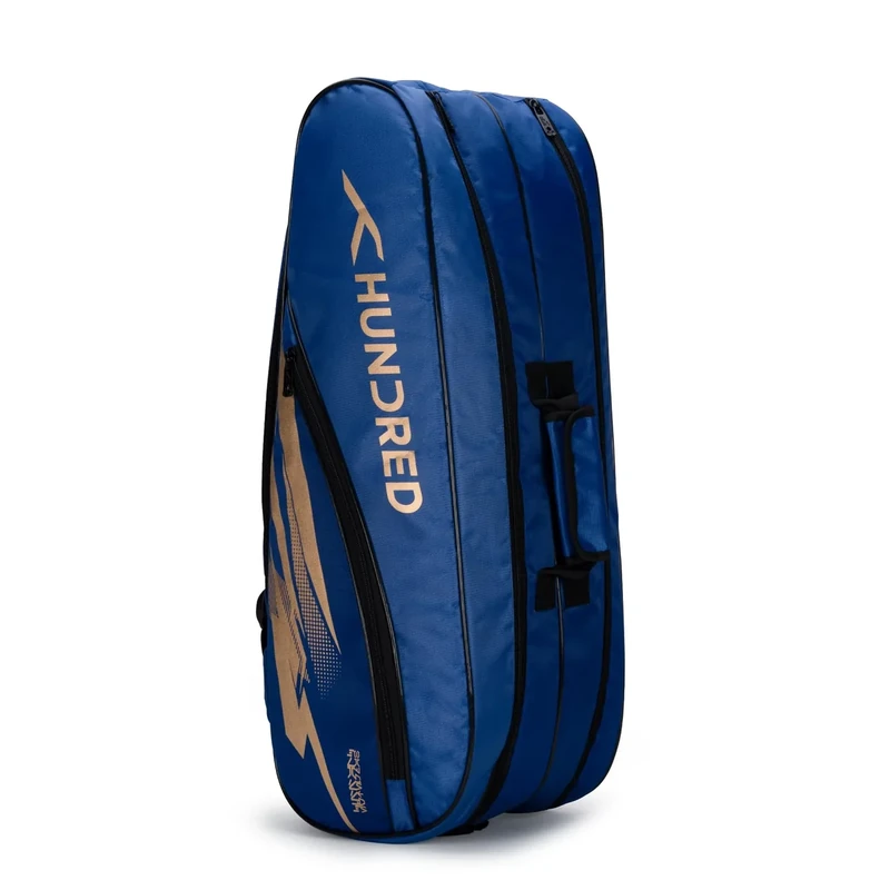 HUNDRED Cosmogear Badminton Kit-Tasche (Royal Blue) | Doppelter Reißverschluss | Tasche mit Reißverschlusstasche vorne | Material: Polyester | Gepolsterte Rückentragegurte | Leicht zu tragender Griff - Image 1